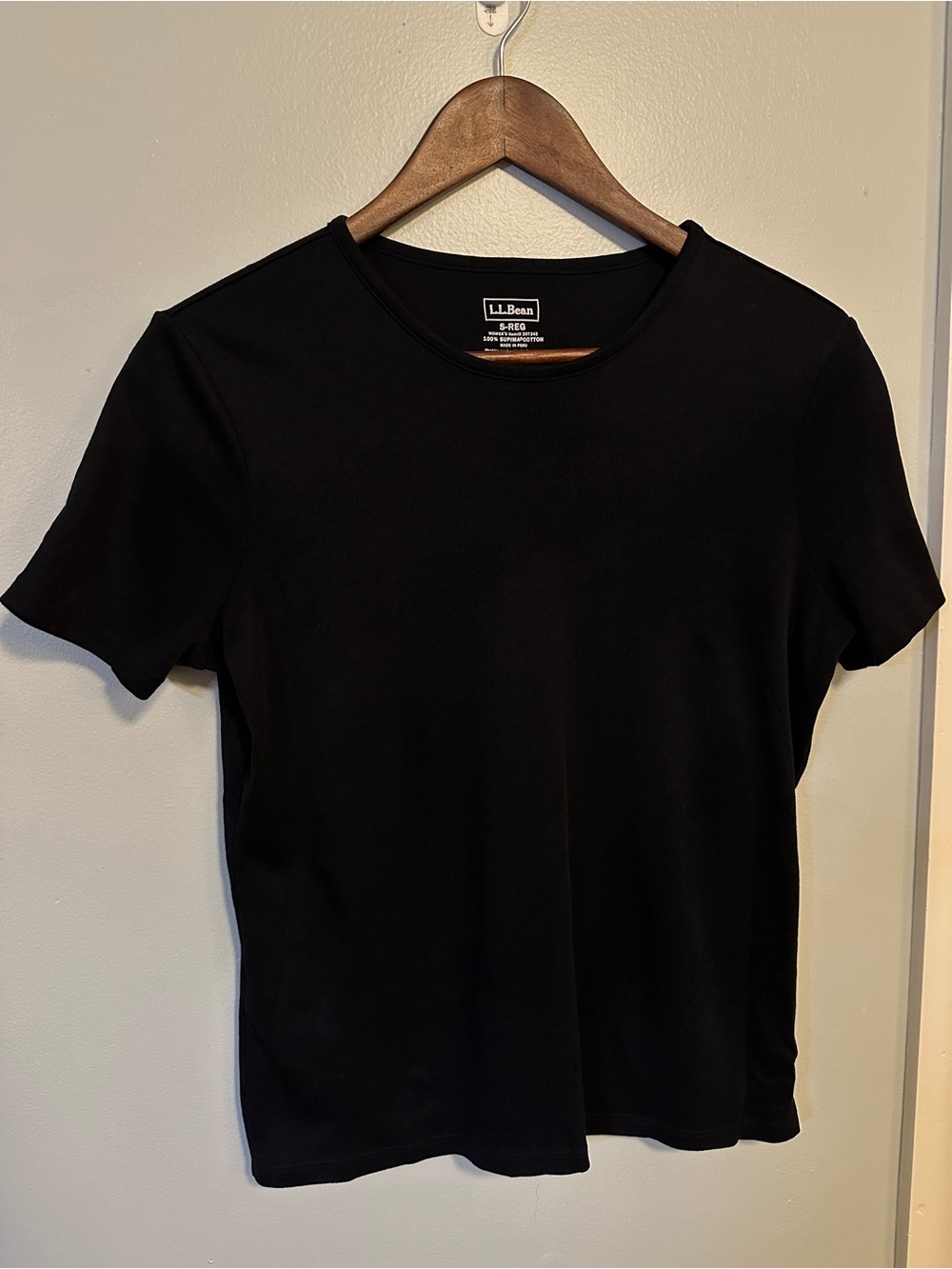 L.L. Bean Women’s Black Crew Neck Short Sleeve Shirt